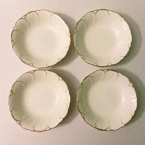 Vtg Mikasa Fruit  Dessert Sauce Bowl Simply Gold Pattern 6 Inch Ivory Bone China
